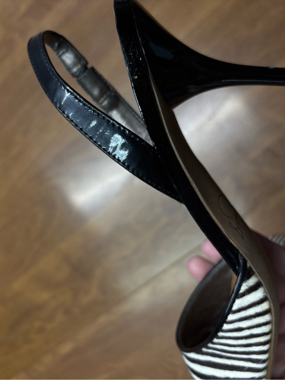 Sam Edelman Orly Heels Black/White Zebra Print | size 8 - Picture 5 of 6